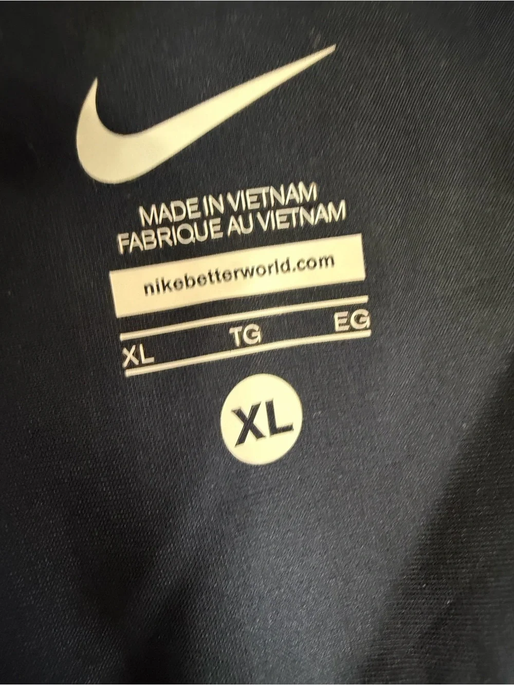 Nike Men's Classic Sptcasl Navy White Zip-Up Long Sleeve Woven Jacket XL