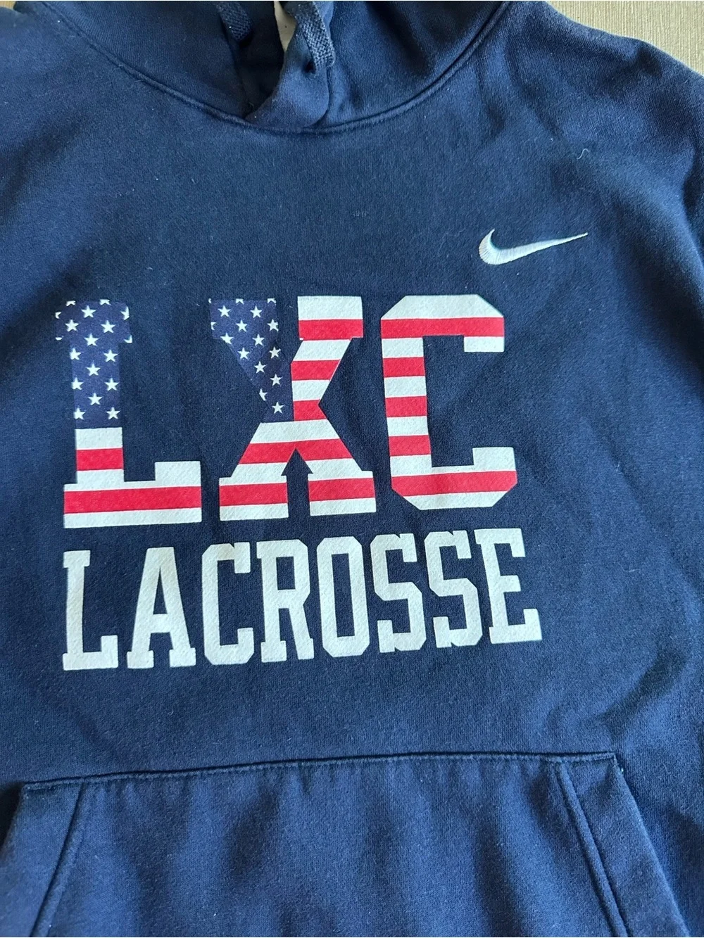 Nike Men's Navy LXC Lacrosse Hoodie Medium