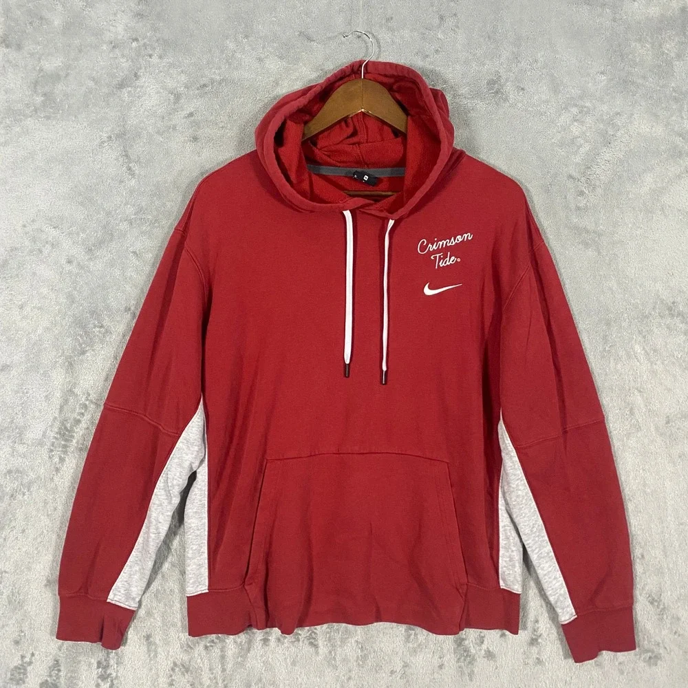 Nike Alabama Crimson Tide Hoodie Sz M Red NCAA Pullover Fan Gear Streetwear