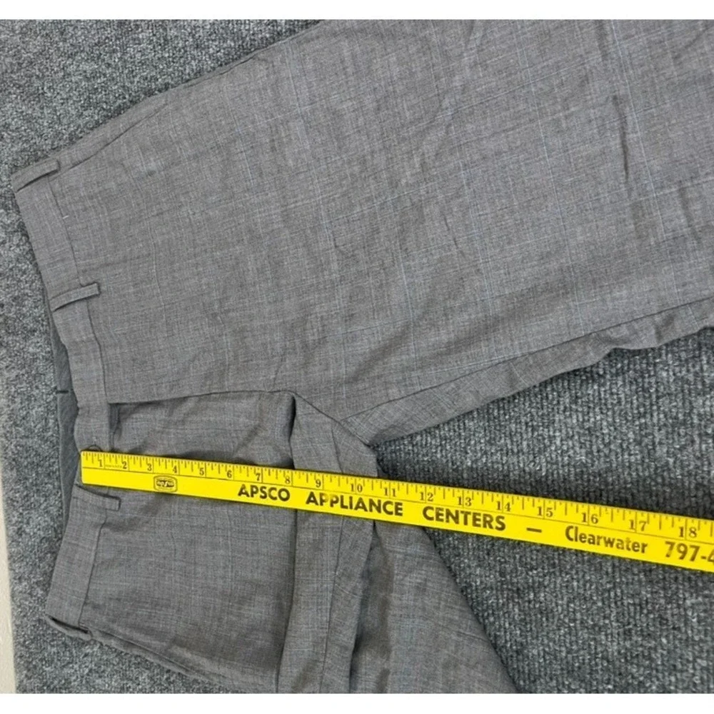 J.Hilburn Reda European Fit Super 130'sWool Dress Pants Men's Gray Check Size 34