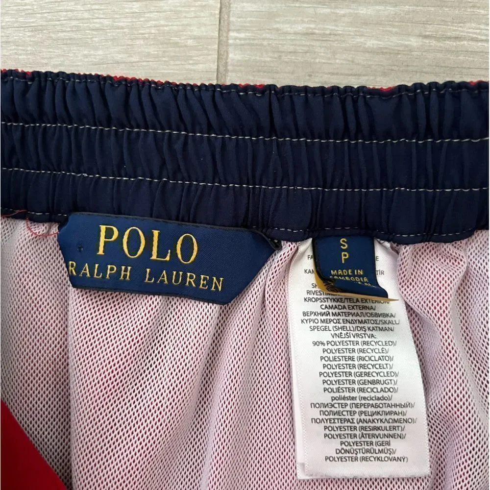 Polo Ralph Lauren 8.5-Inch Kailua Classic Fit Swim Trunk Red size Small