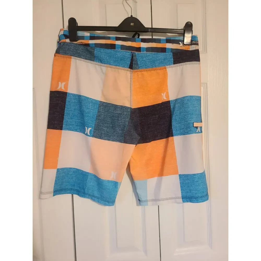Hurley size 34 men's striped swimming trunks