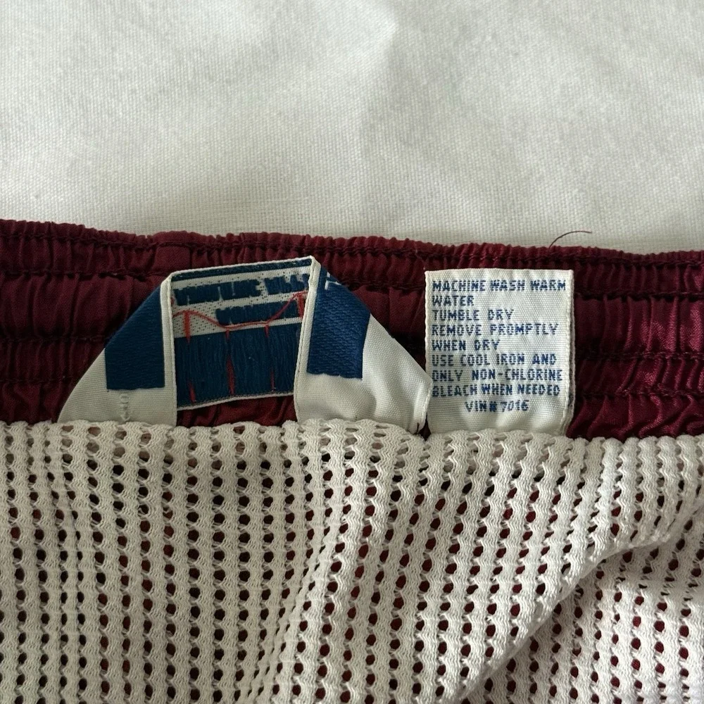 Vintage Champion Swim Trunks Mens Medium Red 90s Lined Surfing Beach Drawstring