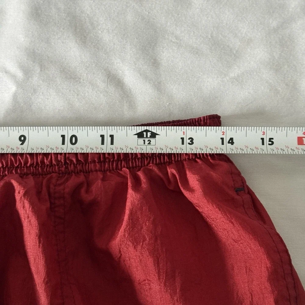 Vintage Champion Swim Trunks Mens Medium Red 90s Lined Surfing Beach Drawstring