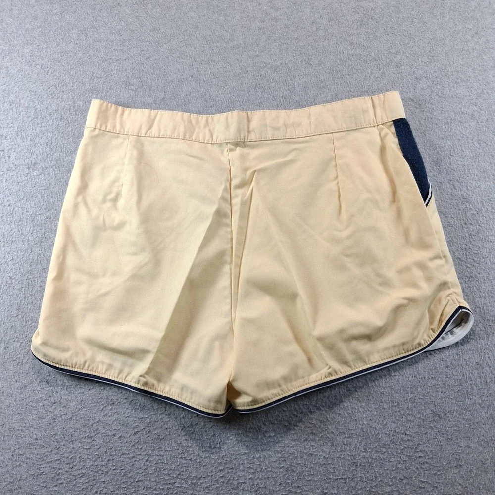 Jantzen Swim Trunks Mens 34 Yellow Vintage 70s 80s Terry Cloth Trim Short Shorts