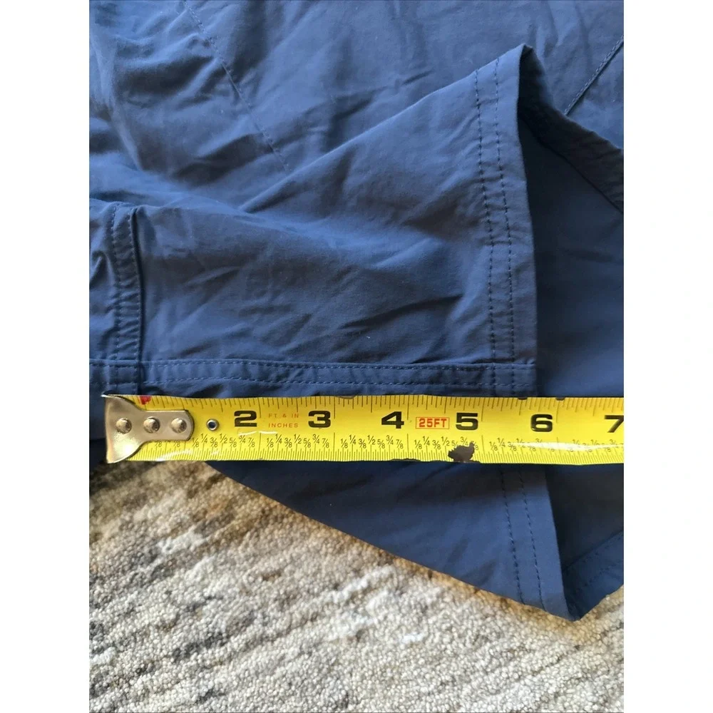 Patagonia Swim Shorts Men Blue Size L Pockets Drawstring Waist Logo USA Nylon