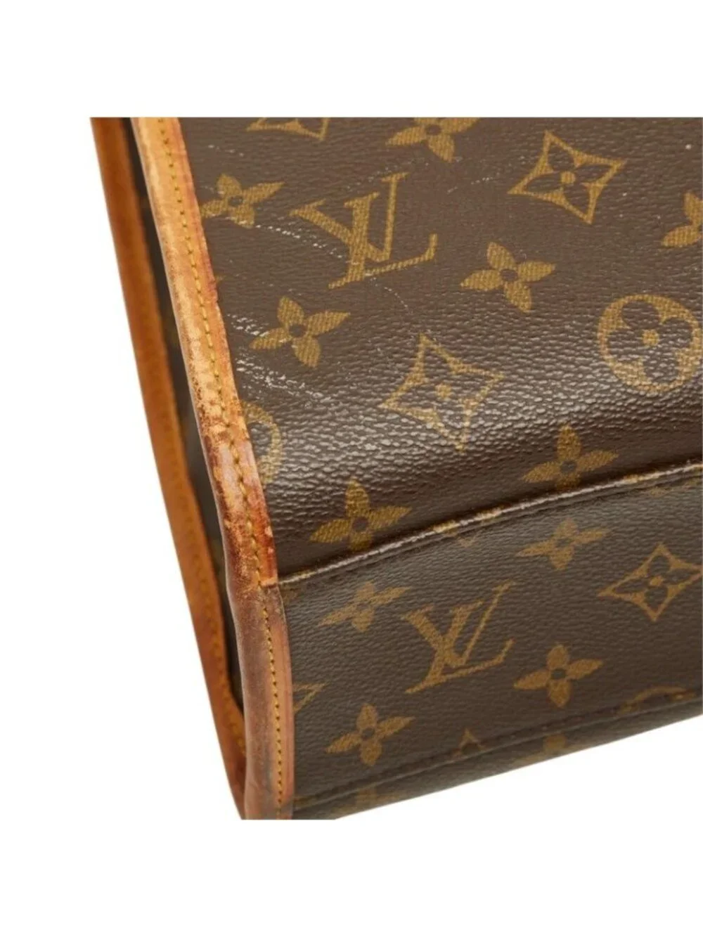 Louis Vuitton Monogram Beverly Business Shoulder Bag Brown Leather