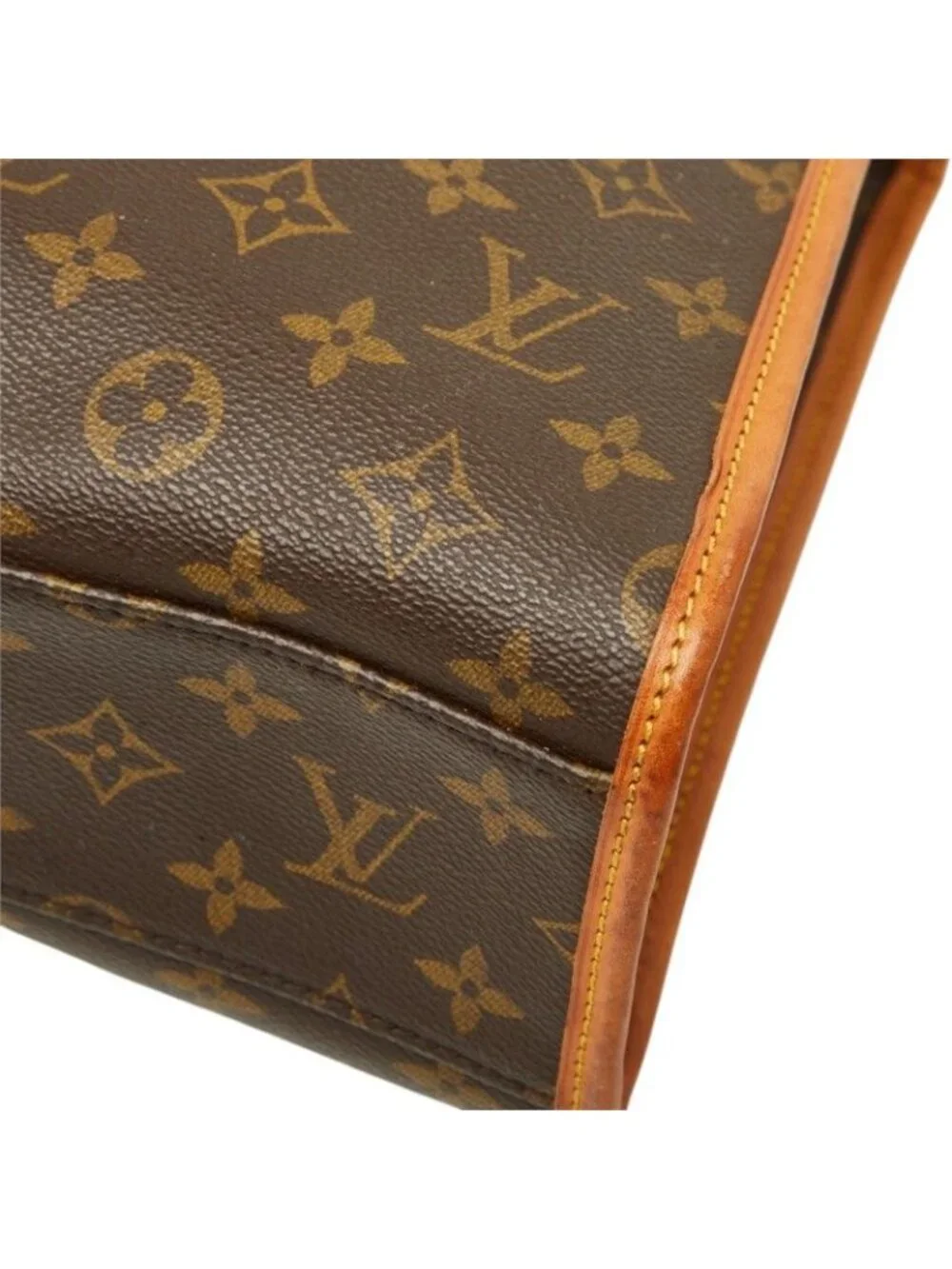 Louis Vuitton Monogram Beverly Business Shoulder Bag Brown Leather