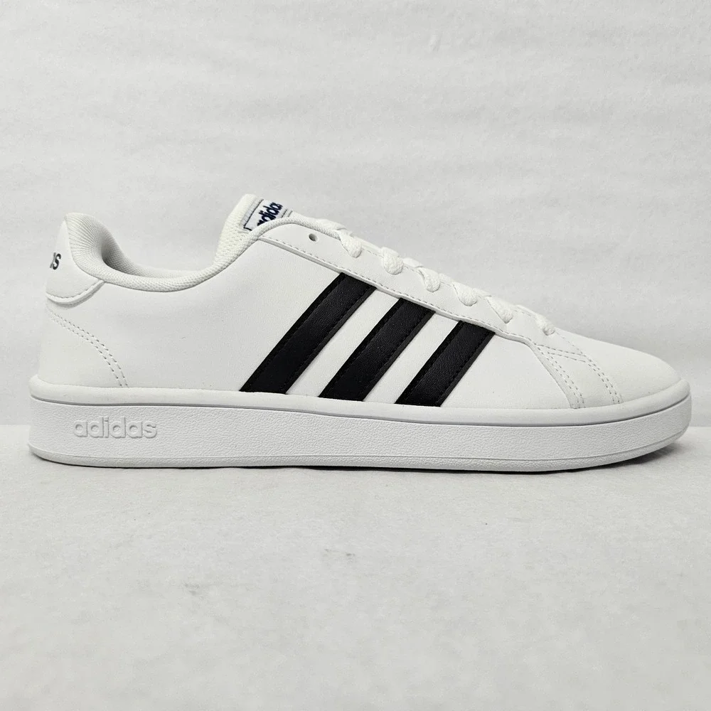 Adidas Men's Grand Court‎ Base Tennis Shoes EE7904 White Black Sz 7.5