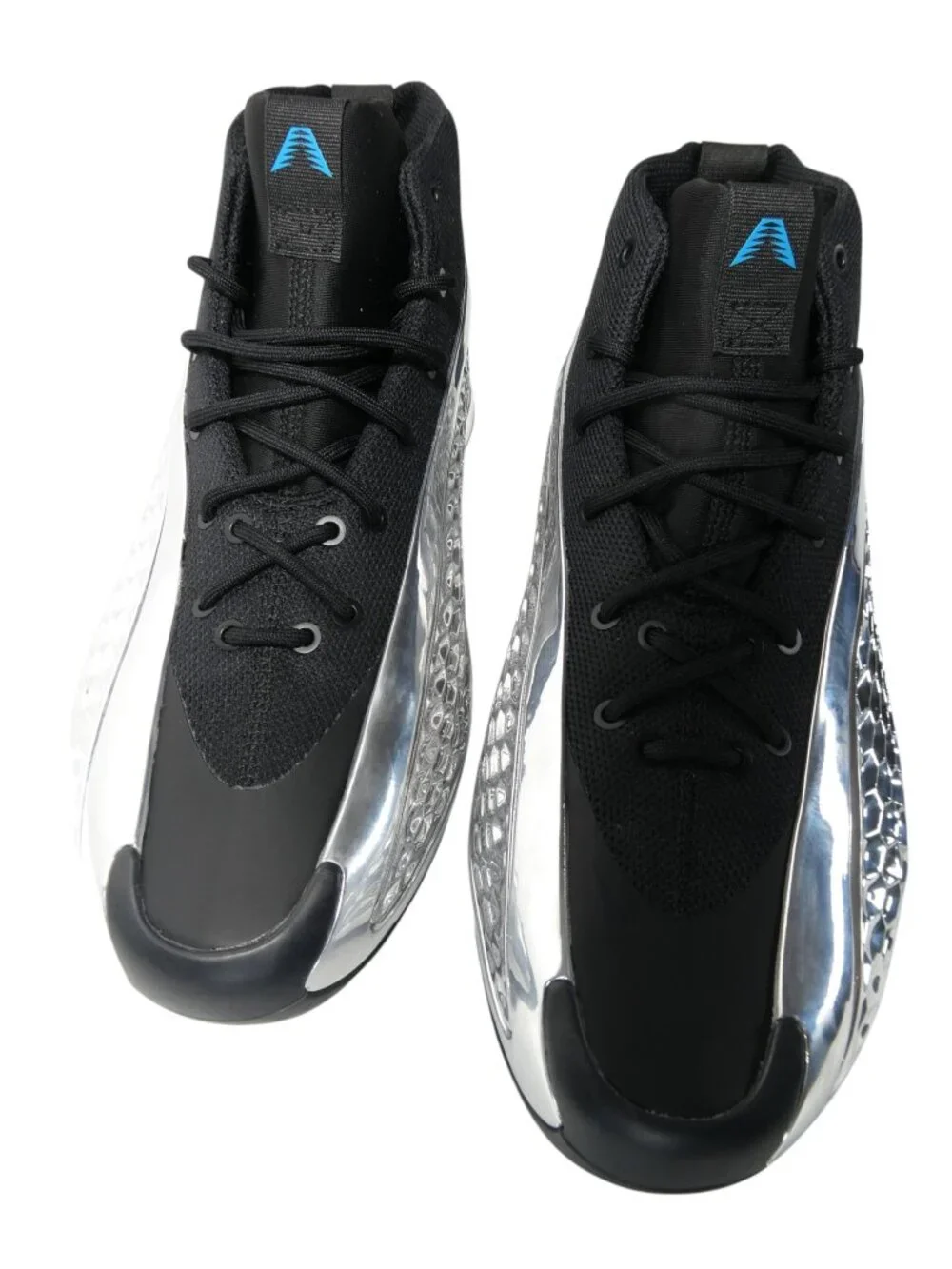 Adidas Anthony Edwards 1 AE1 “Chrome” Black Blue 9.5 Men /‎ 10.5 Women JI0424