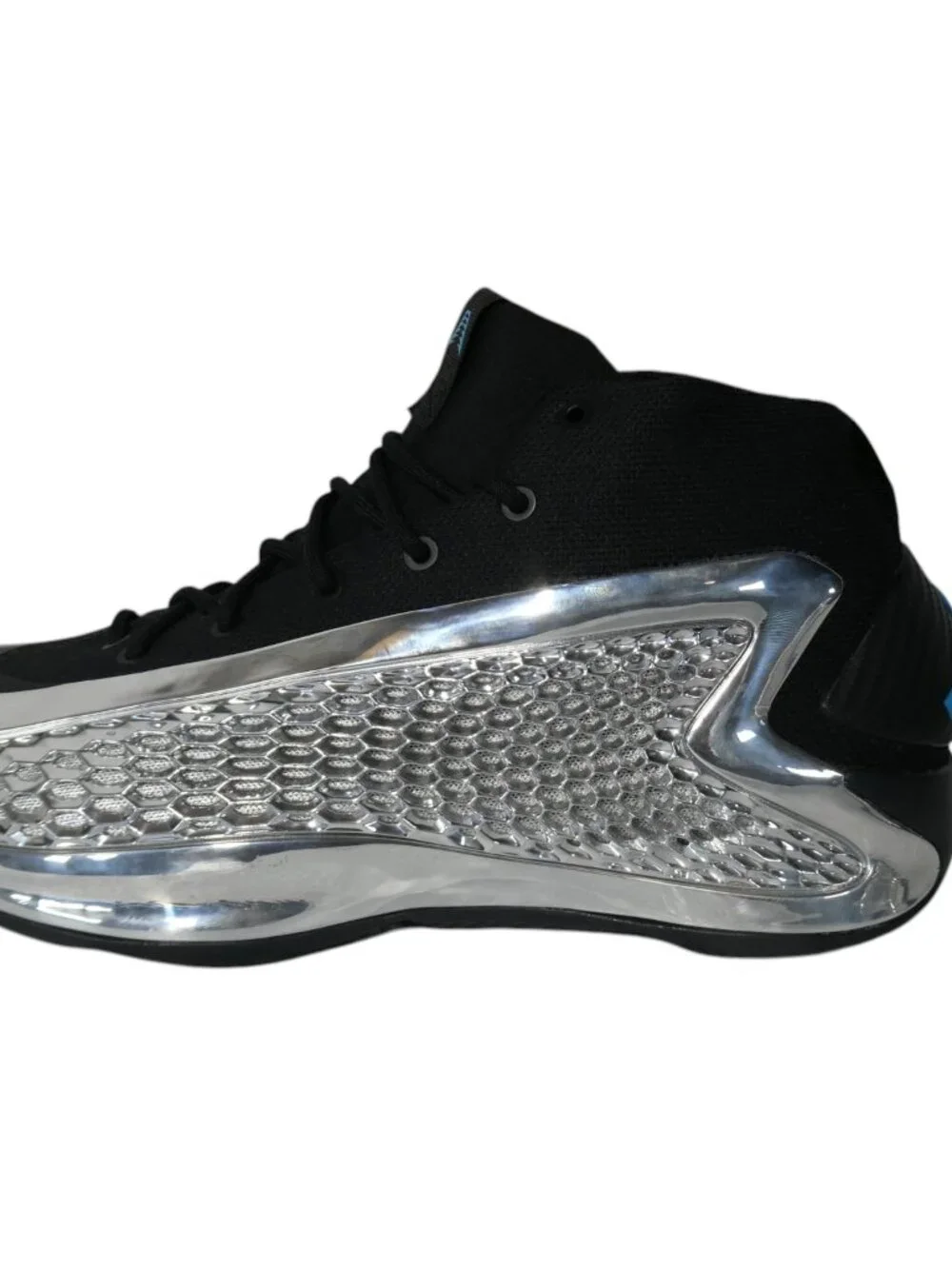 Adidas Anthony Edwards 1 AE1 “Chrome” Black Blue 9.5 Men /‎ 10.5 Women JI0424