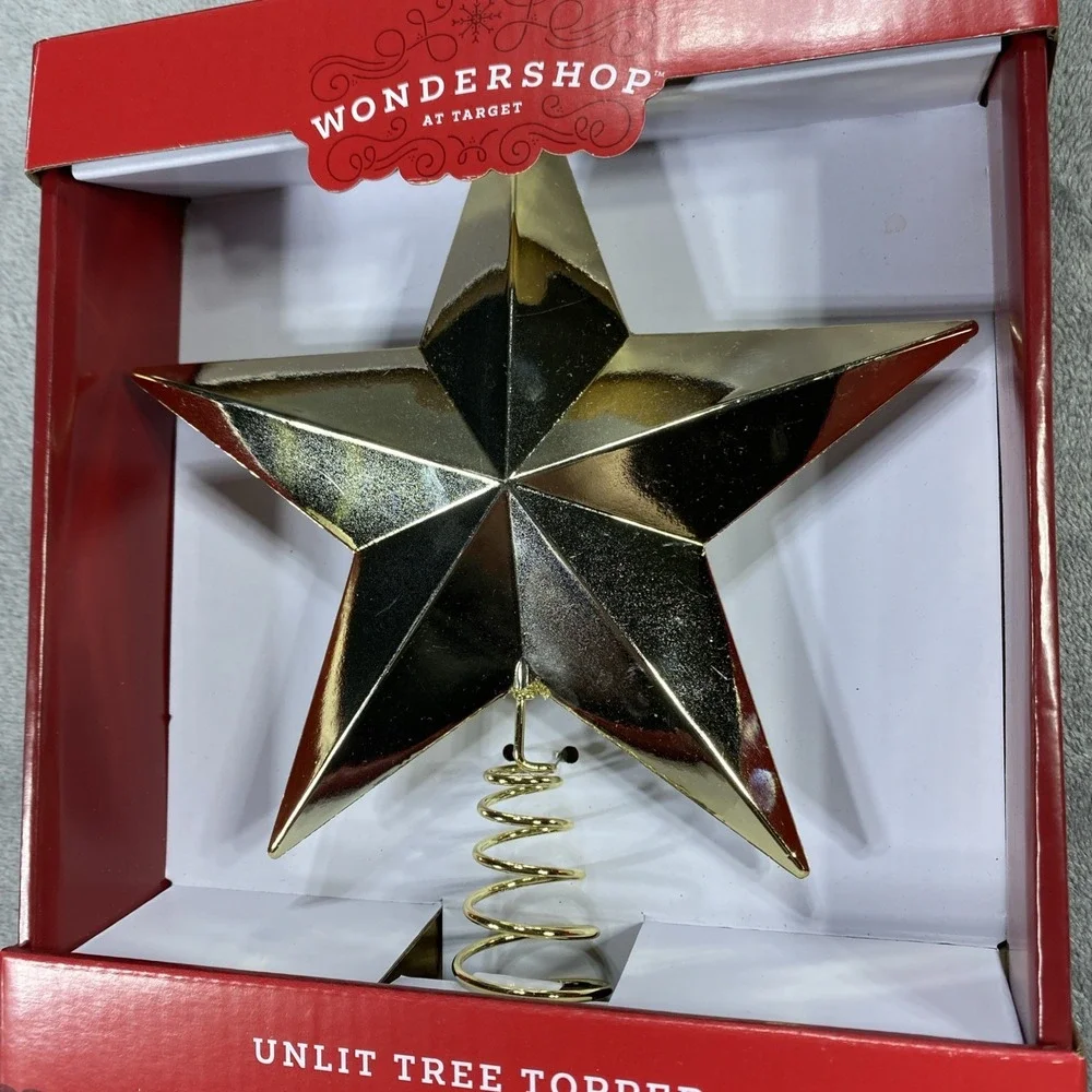 Wondershop Christmas Tree Topper‎ Solid Star Unlit 8.5