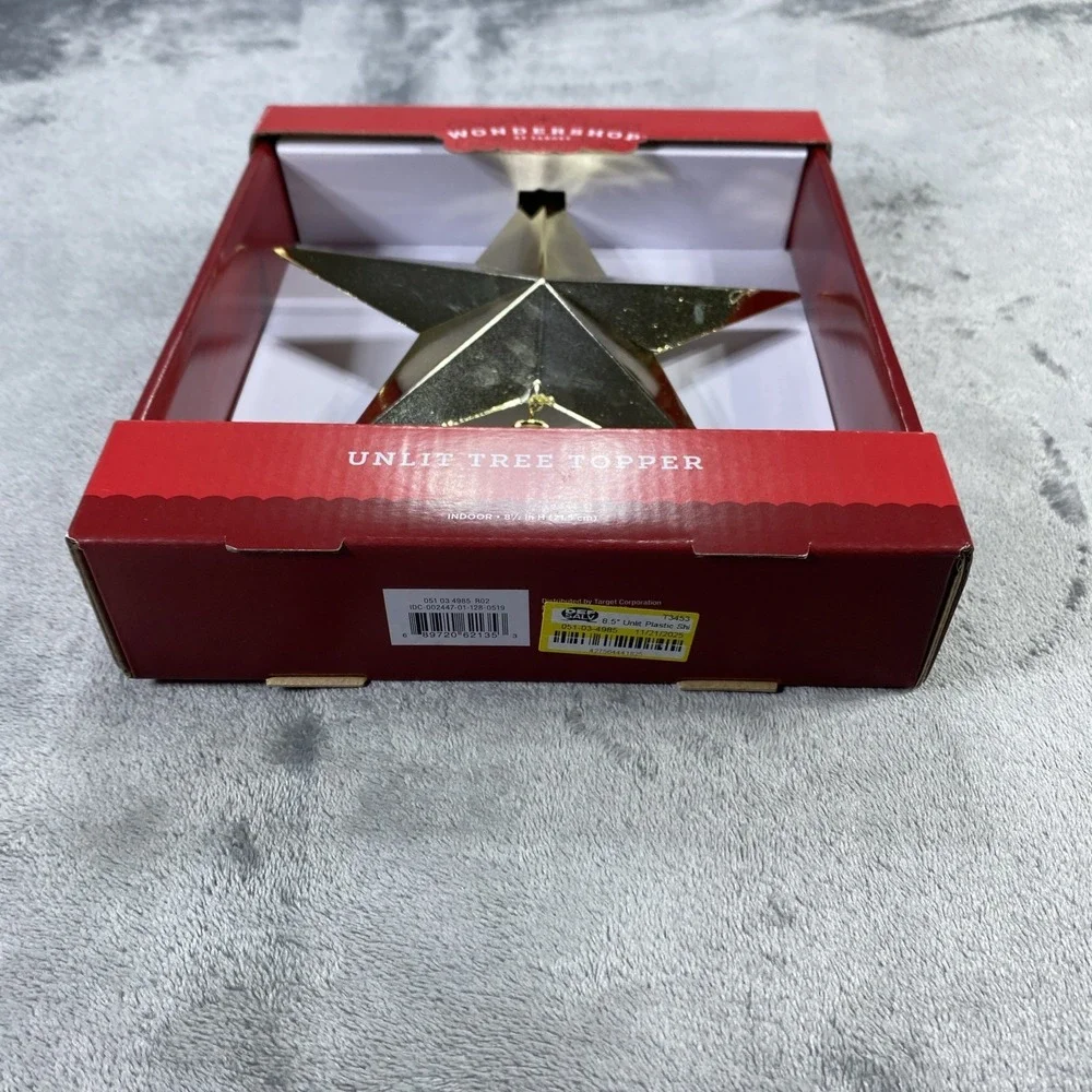 Wondershop Christmas Tree Topper‎ Solid Star Unlit 8.5