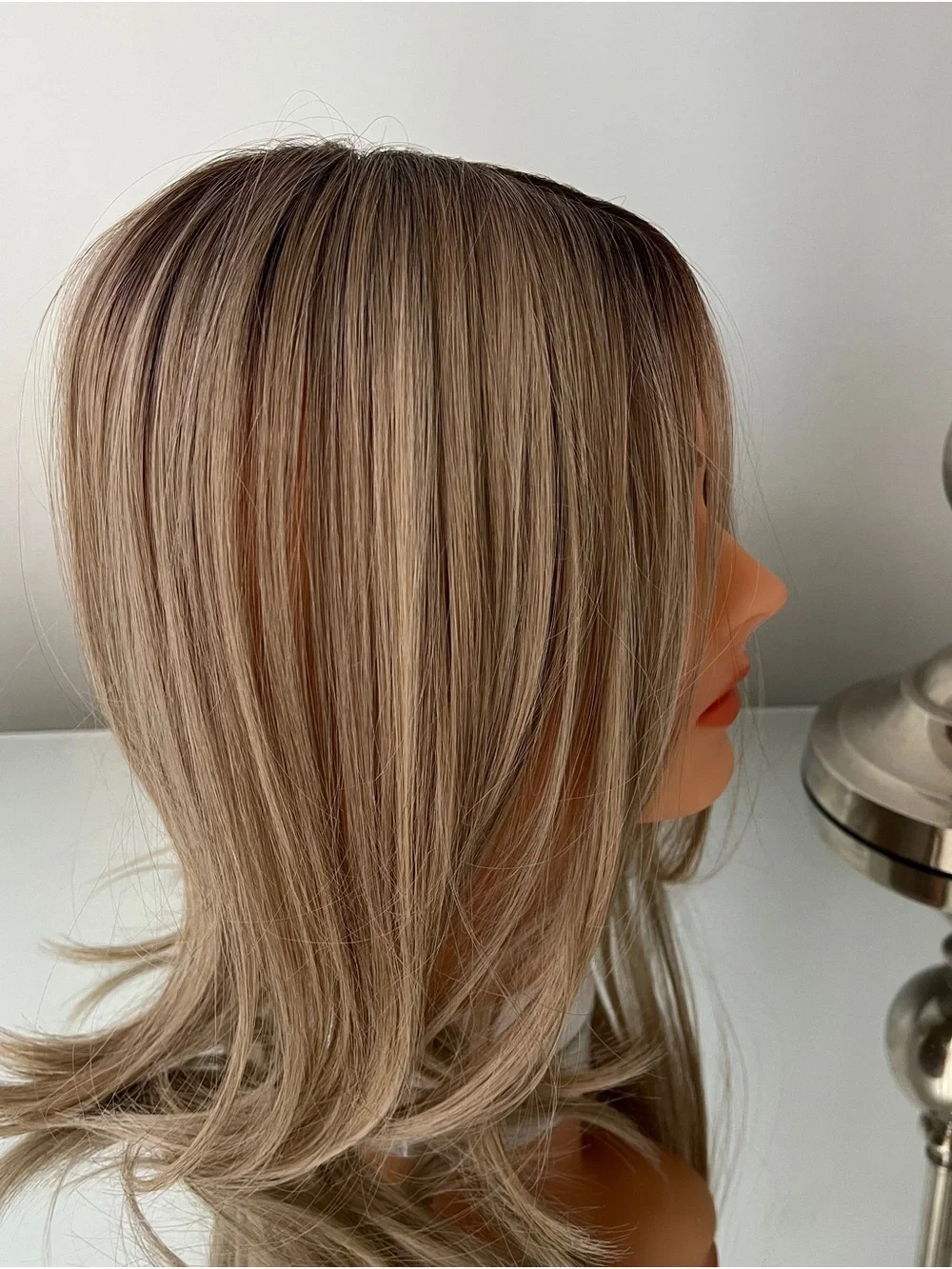 Brand New! Ash blonde hair topper. Venice blonde.