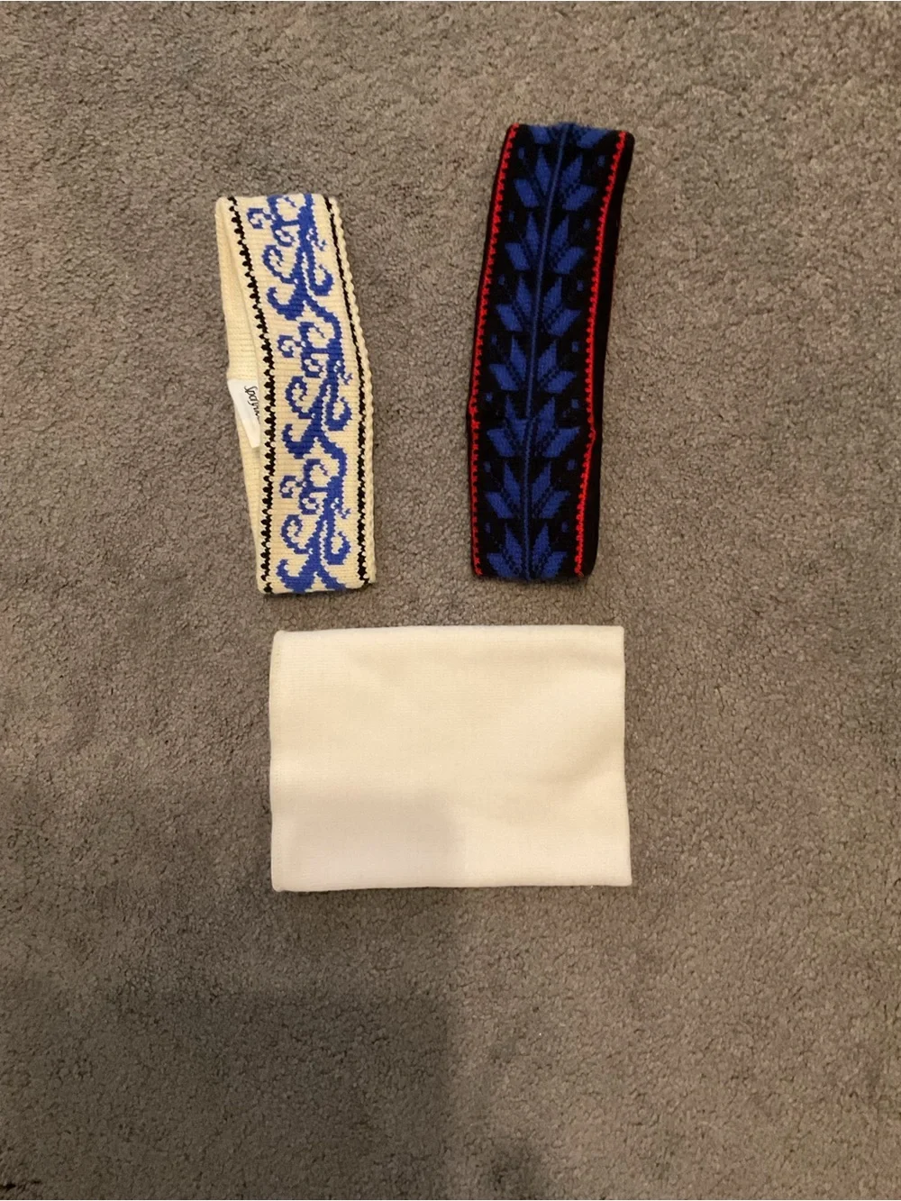 Two Women’s Knit Headband and Neck Warmer - Blue & White Styles