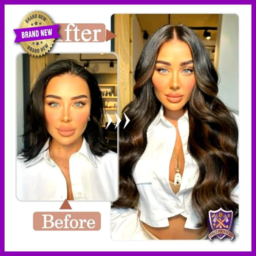 18 Inch Clip In Human Hair Extensions 5 Piece Set Straight 80g