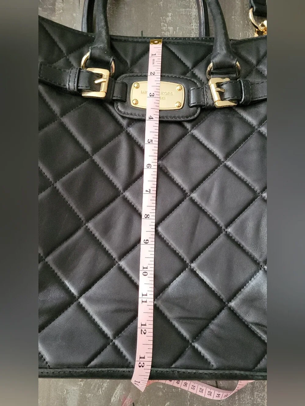 Michael Kors Black Quilted Leather Tote