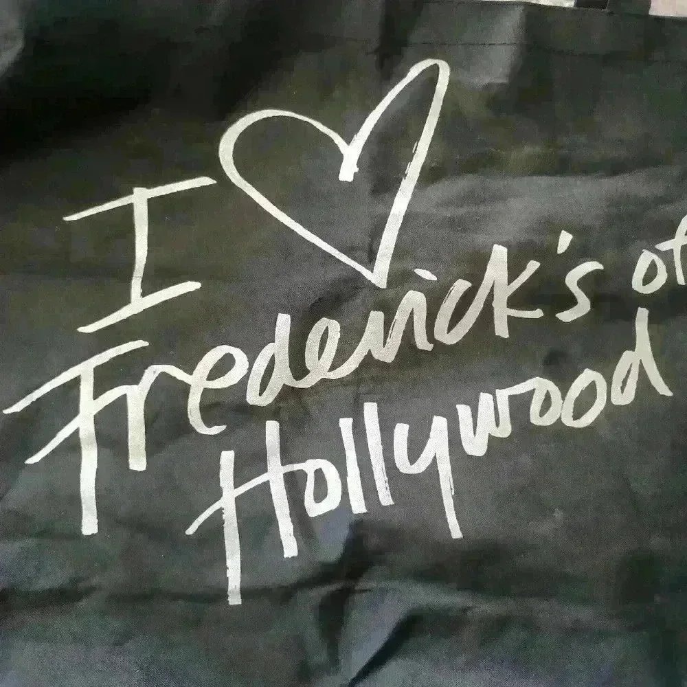 Frederick's of Hollywood Black Sturdy Canvas Xlarge Tote