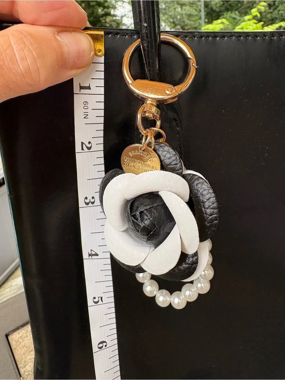 Elegant Bag Flower with Pearl Bag Charm