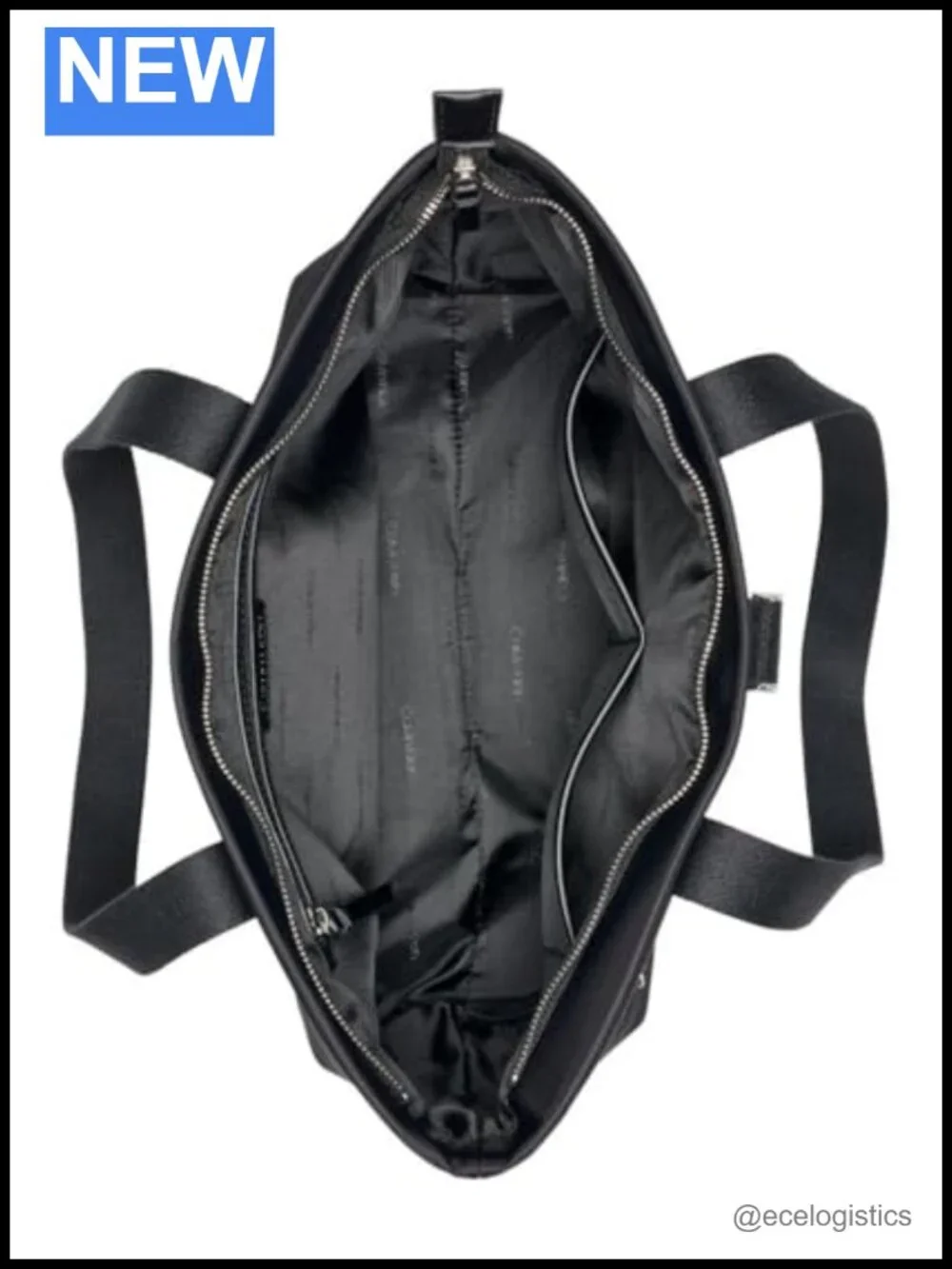 Chic Nylon Women's Organizational Tote with Multiple Pockets, Shoulder Strap