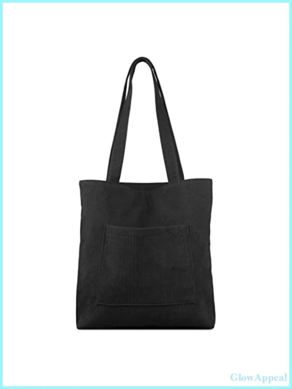 Corduroy Tote Bag with Zip, Shoulder Bag Women's Hobos Large Capacity Shopping