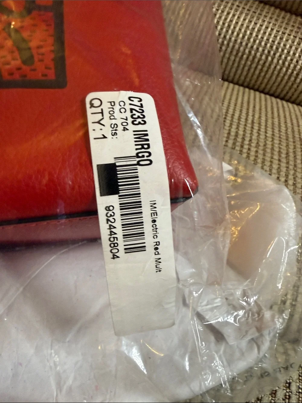 COACH Red and Black Graphic Leather Tote