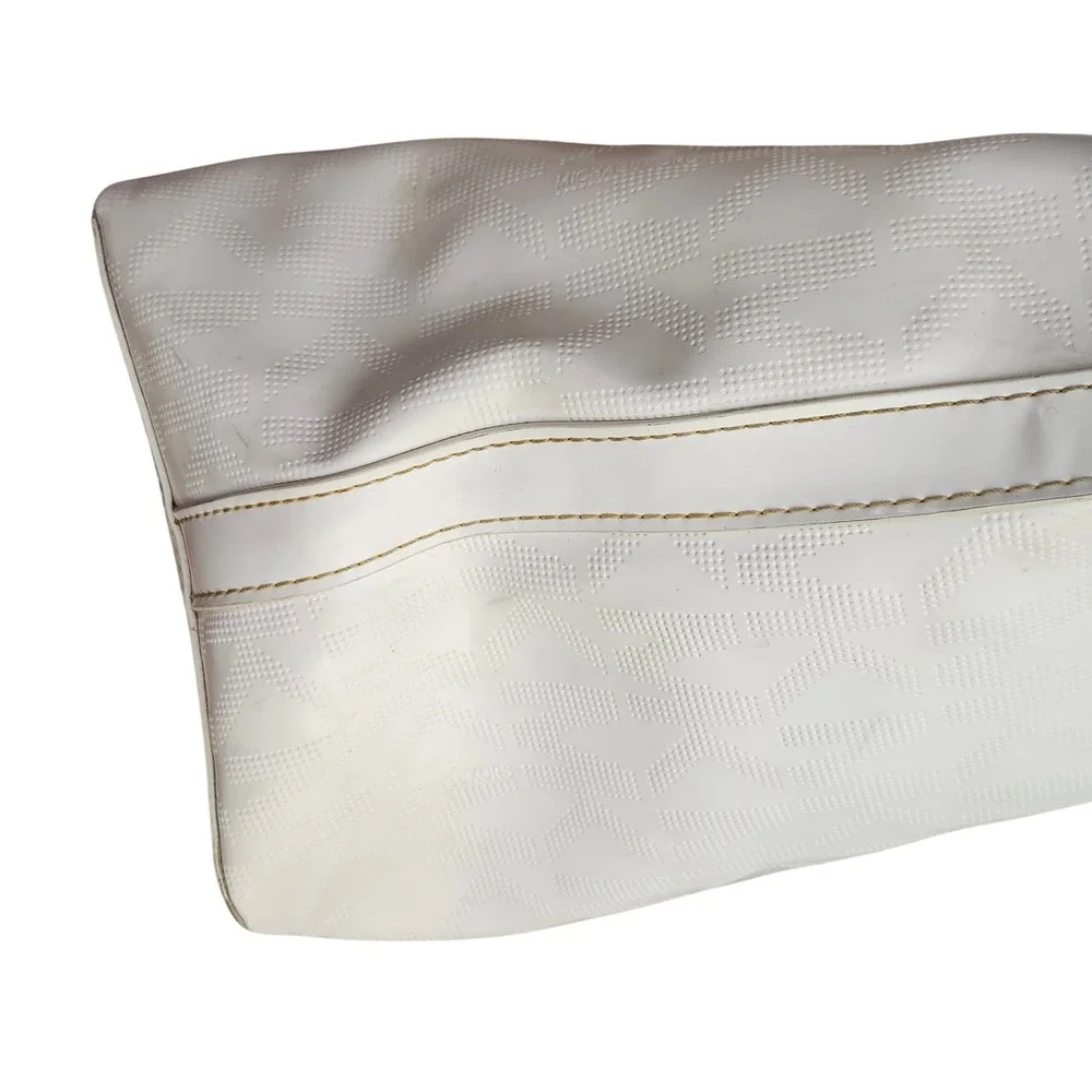 Michael Kors Jet Set white patent leather‎ tote shoulder bag  Classic Designer