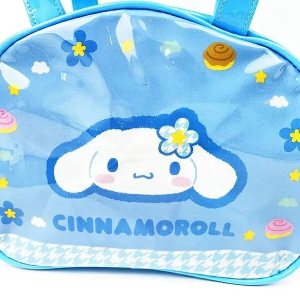 Sanrio Cinnamoroll Vinyl Boston Tote‎ Bag Pastel Blue Japan Import Handbag NWT