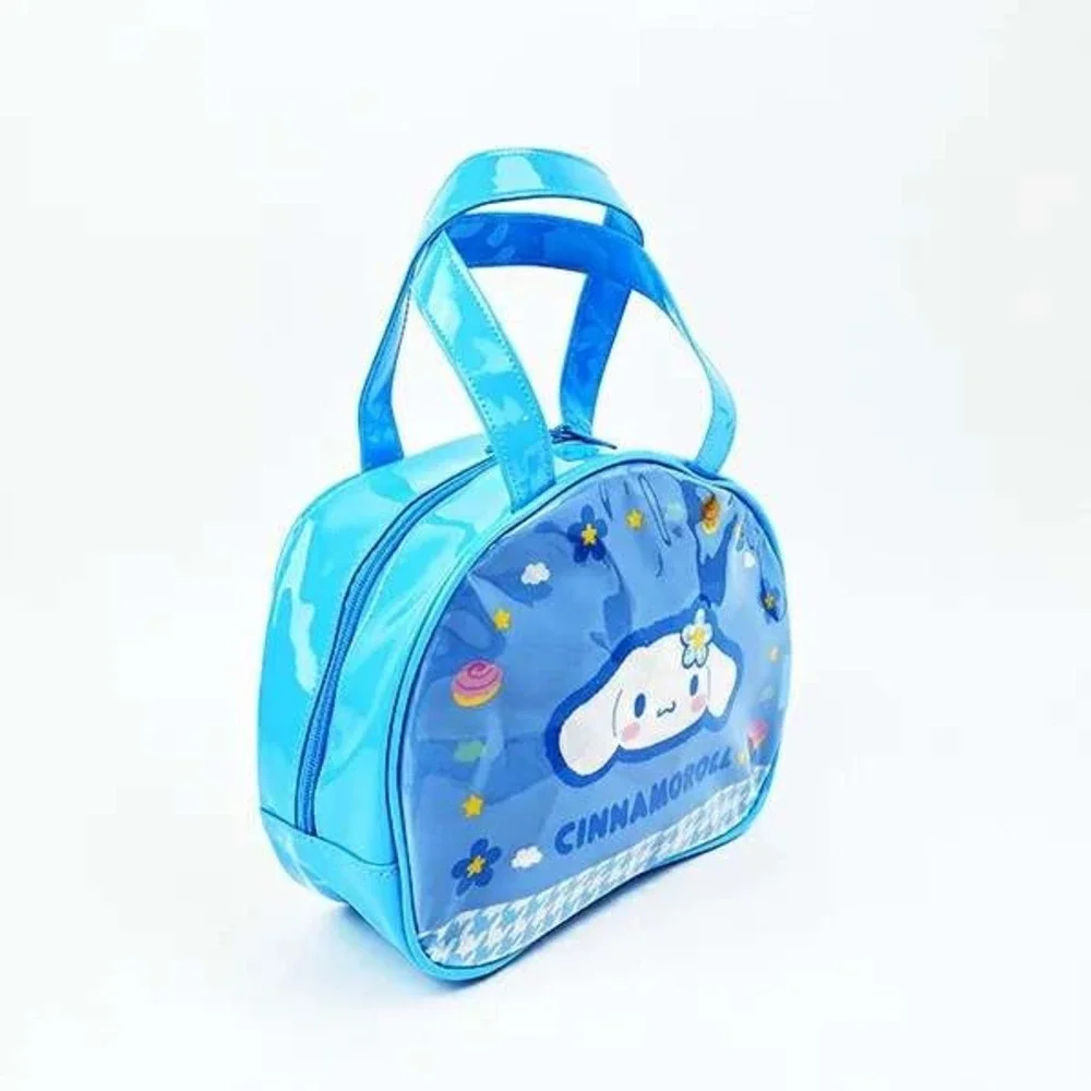 Sanrio Cinnamoroll Vinyl Boston Tote‎ Bag Pastel Blue Japan Import Handbag NWT