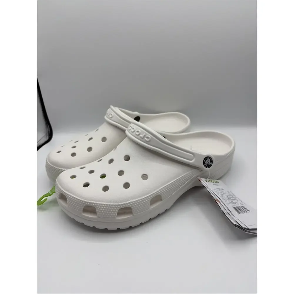 Crocs Men's Classic Clog Authentic Shoe Style 10001 Sz US M9 W11 EU 43 NWT White