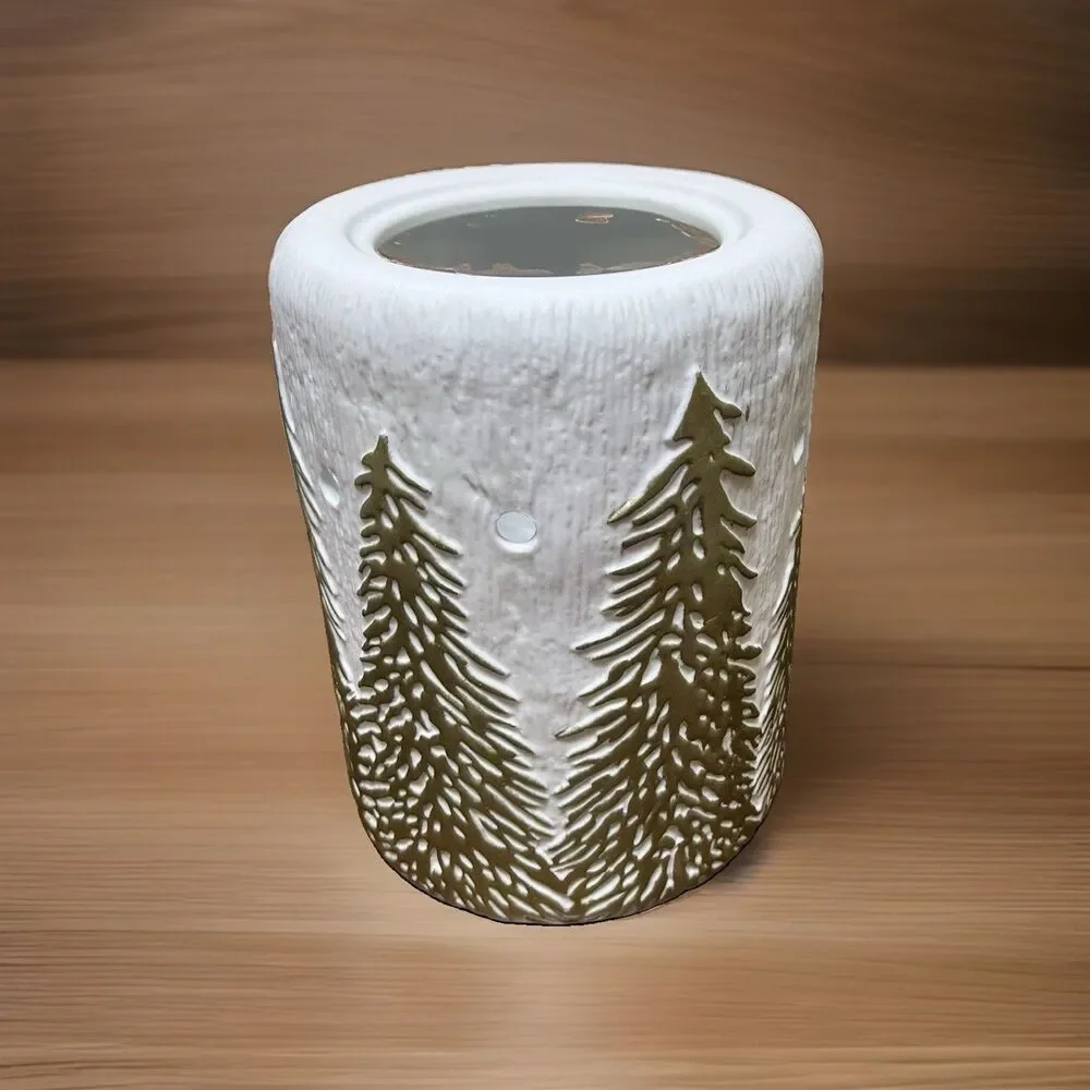 New Golden Crest Scentsy Wax Warmer Rustic Cabin Holiday