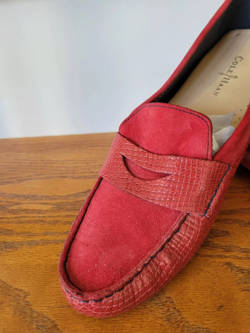 Cole Haan Nike Air Women’s Red Driving Loafers Size 10, Never Worn