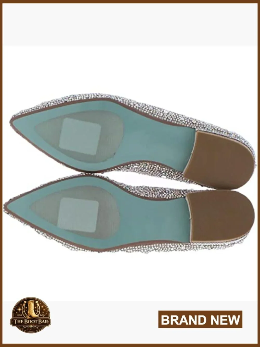 Rhinestone Embellished Ballet Flat, Pointed Toe, Felt Insole, Synthetic Sole