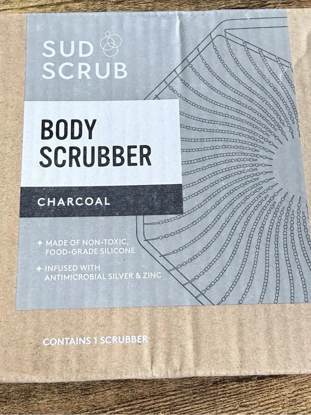 Charcoal Body Scrubber - Black