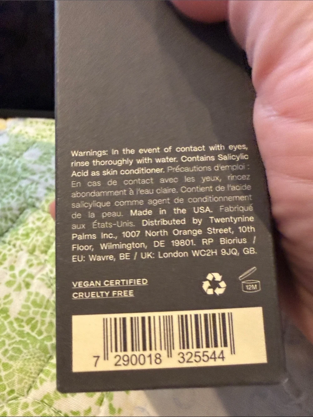 Twentynine Palms Cosmic Cypress Facial Cleanser - Black