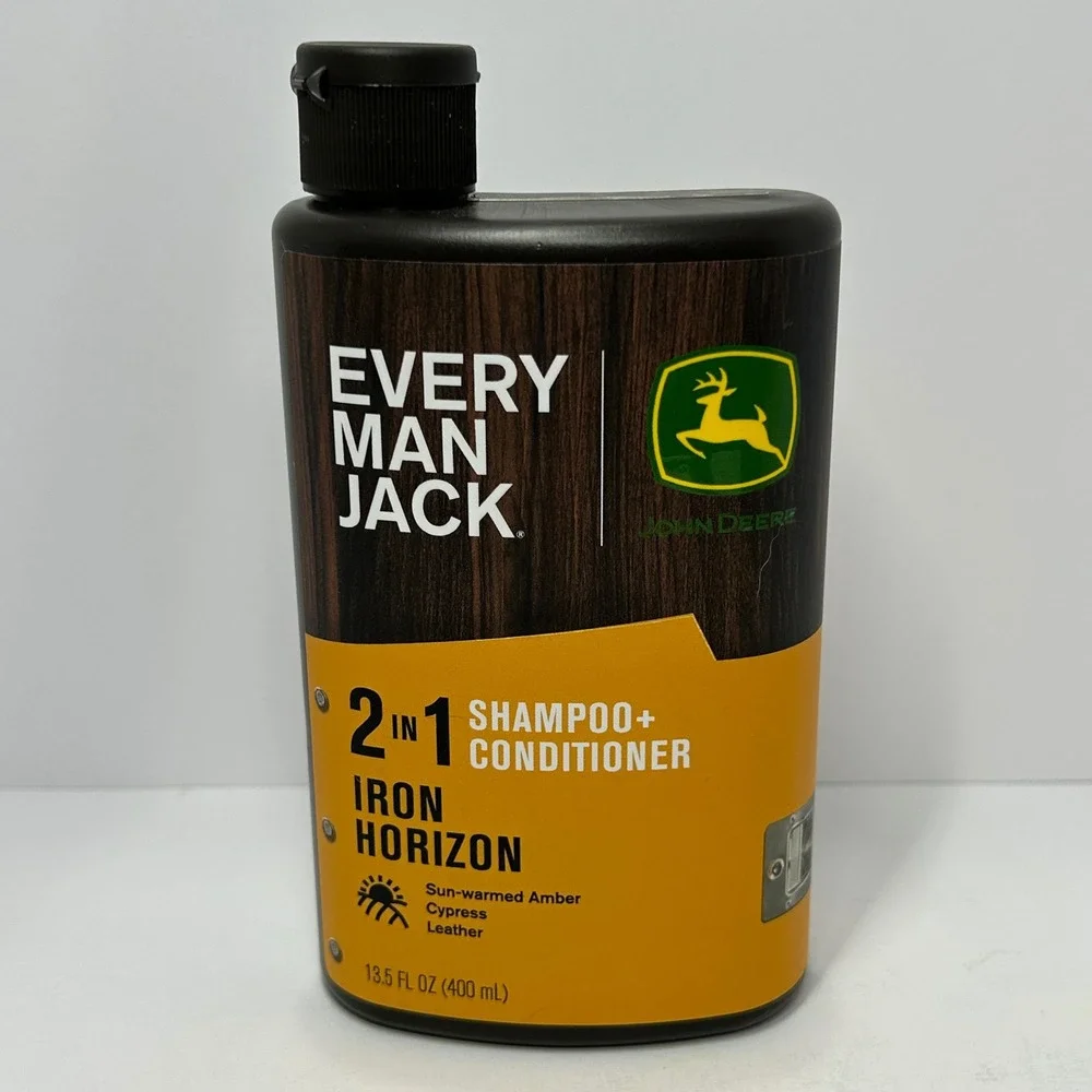 Every Man Jack John Deere 2-in-1 Shampoo Conditioner Iron Horizon 13.5 oz New‎