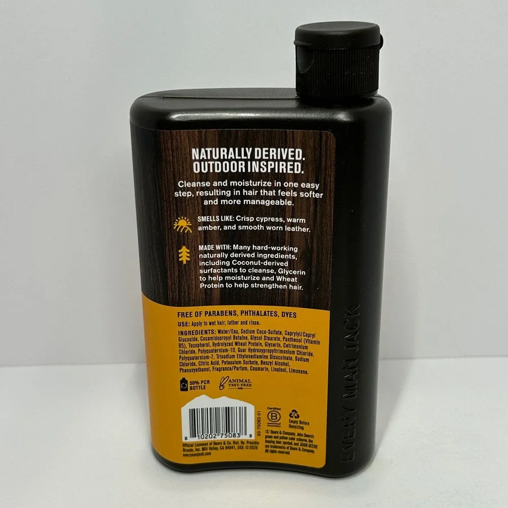 Every Man Jack John Deere 2-in-1 Shampoo Conditioner Iron Horizon 13.5 oz New‎