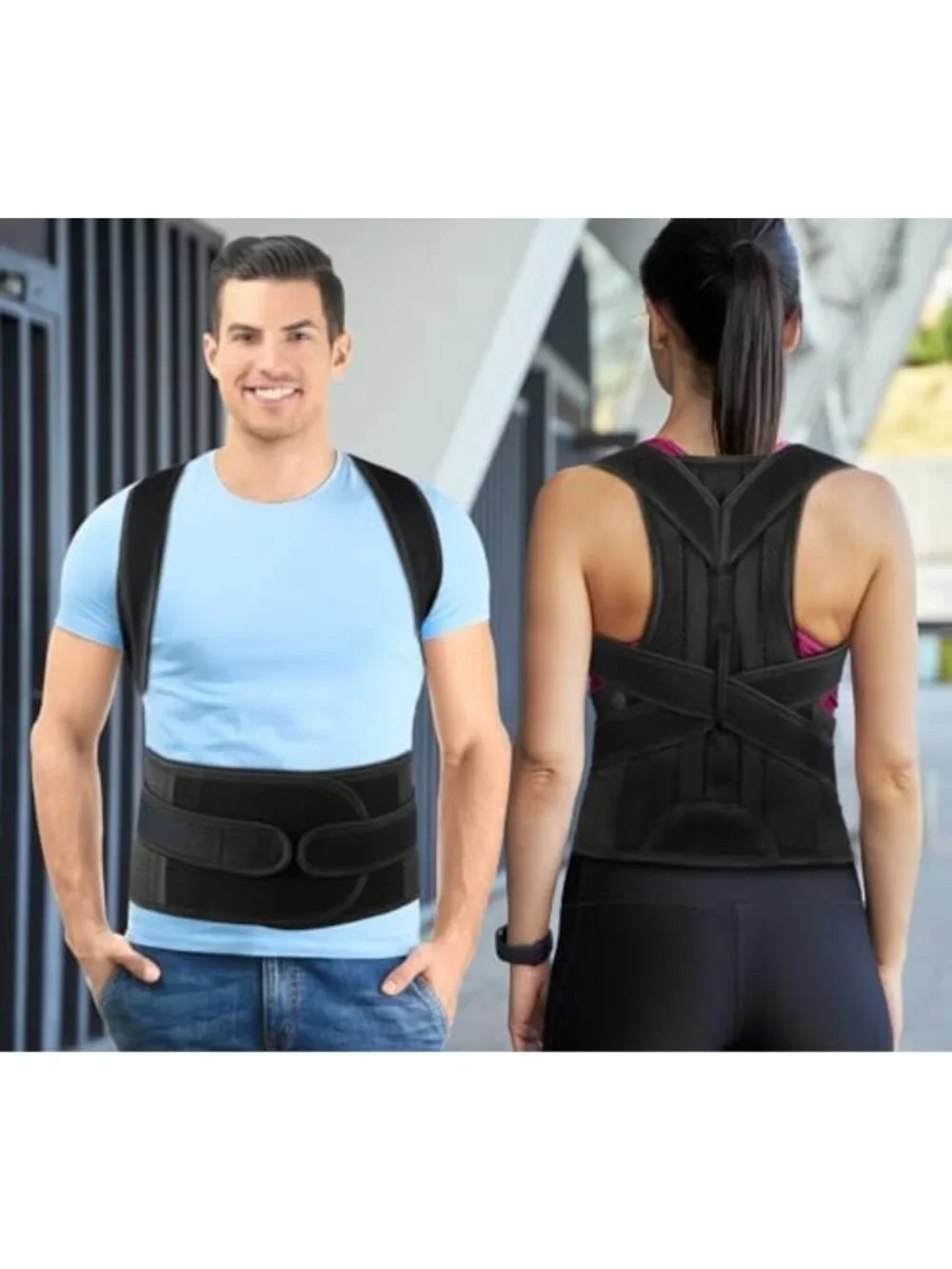 Adjustable Posture Corrector Back Brace for Men & Women - Lumbar Support