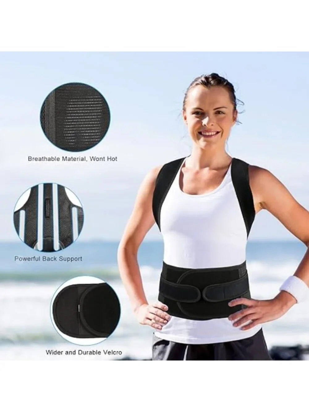 Adjustable Posture Corrector Back Brace for Men & Women - Lumbar Support