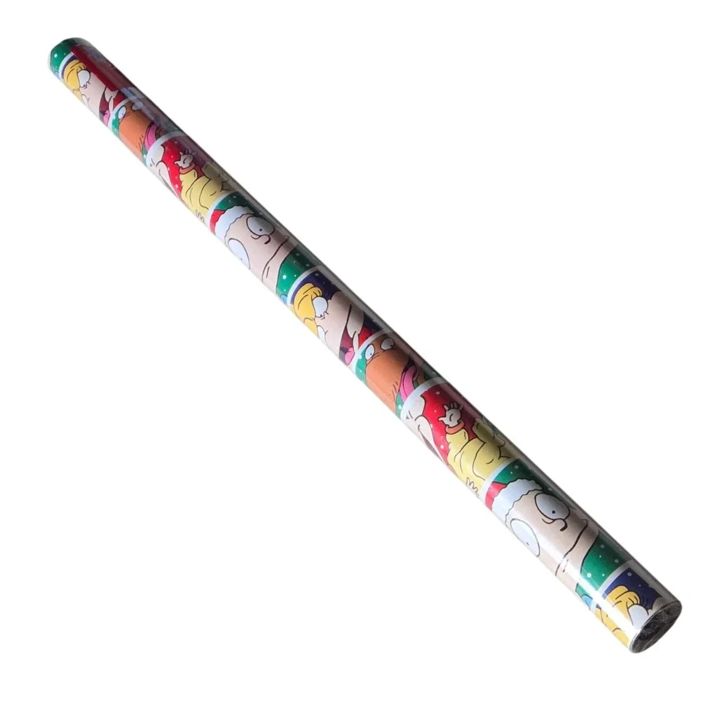 Vintage 1999 Rugrats Christmas Gift Wrap Nickelodeon Klasky Csupo 30 Sq Ft NOS