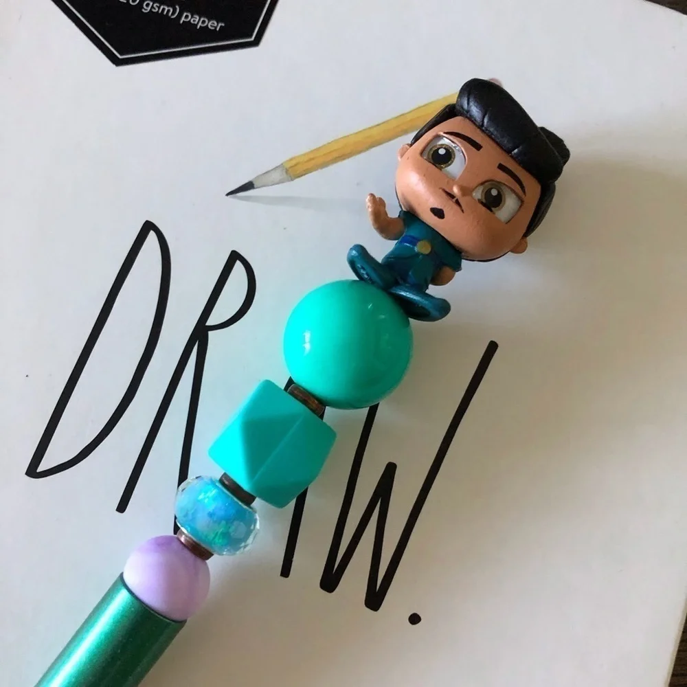 Disney Doorables: Raya & the Last Dragon: Chief Benja handmade beaded pen