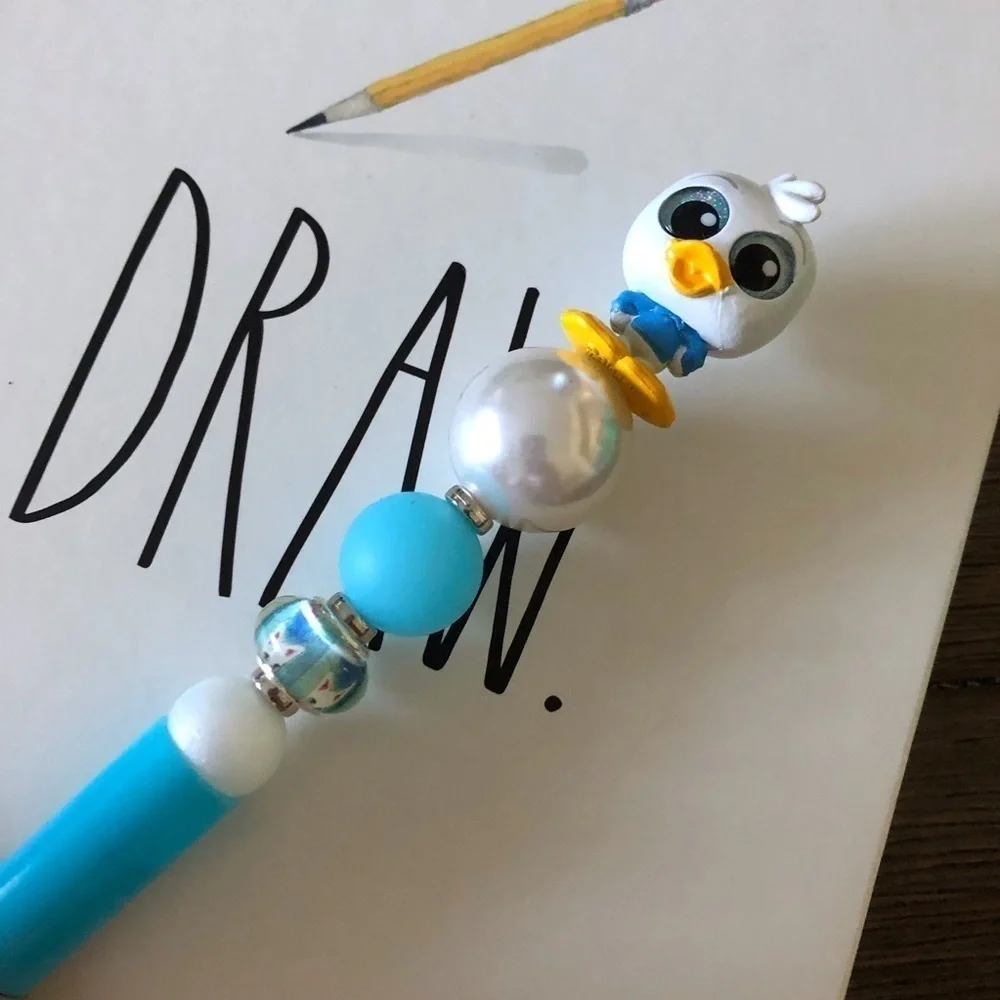 Disney Doorables: Mickey Mouse & Friends: Dewey Duck handmade beaded pen