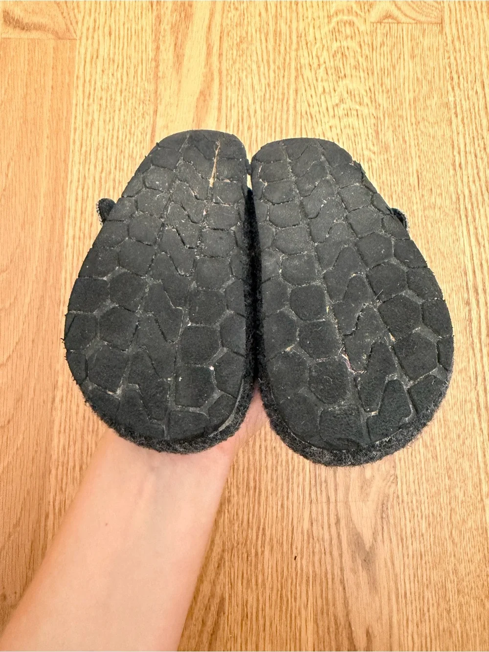 GAP Kids Dark Gray Felt Slingback Moccasins