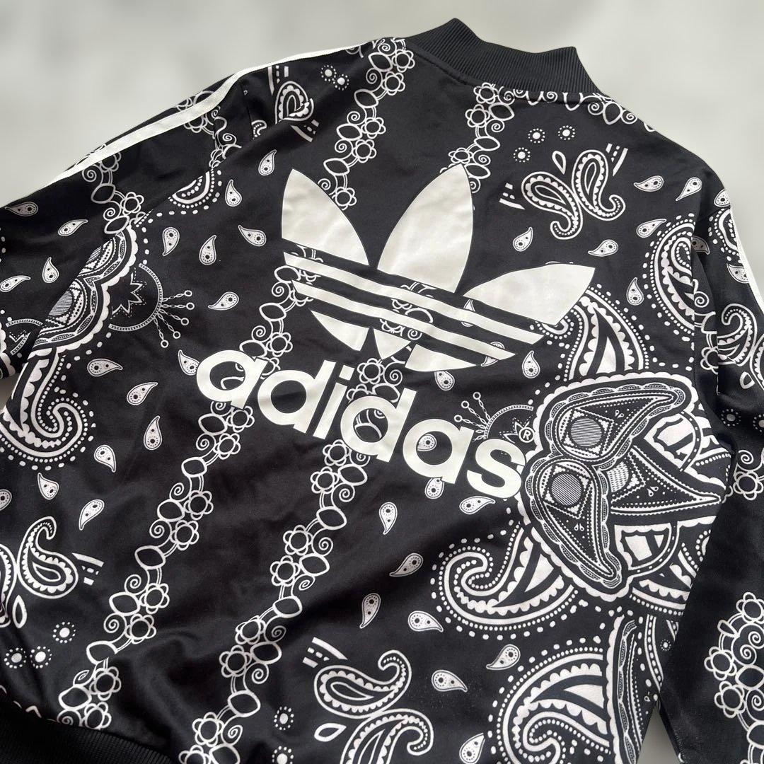 Adidas Originals Track Jacket Top, All-over Paisley Print, M