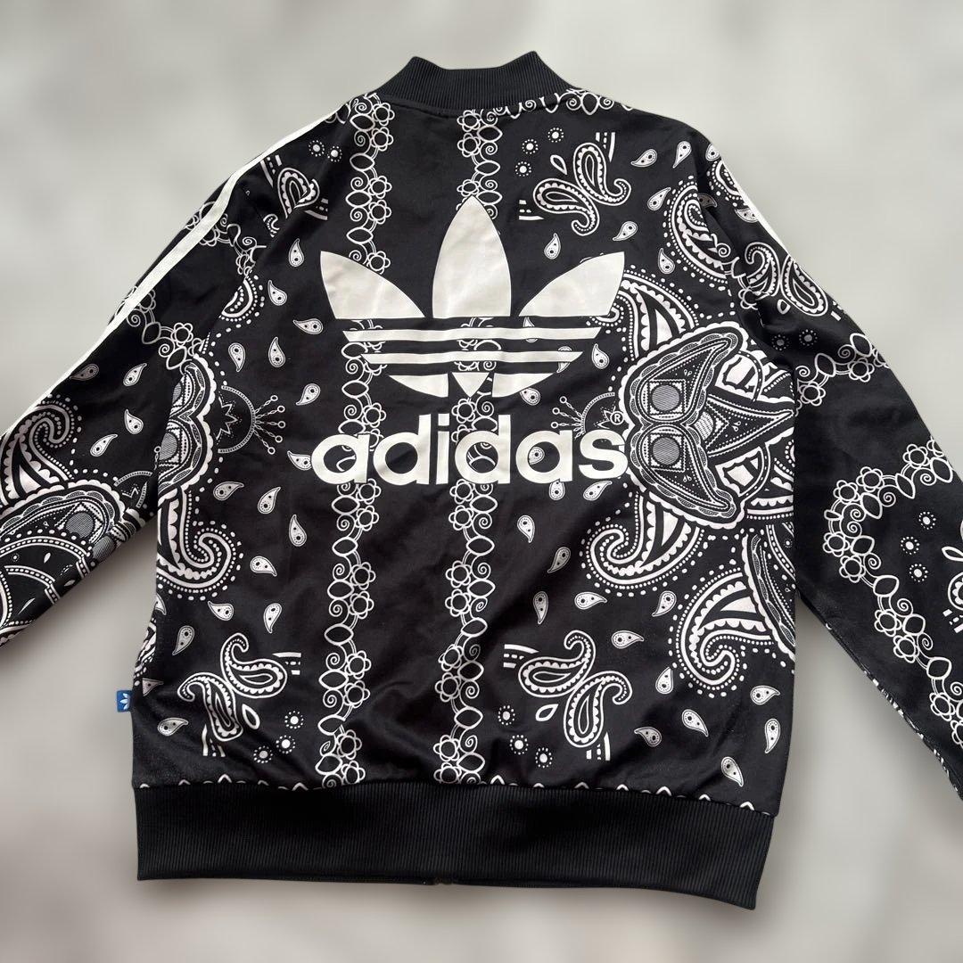 Adidas Originals Track Jacket Top, All-over Paisley Print, M