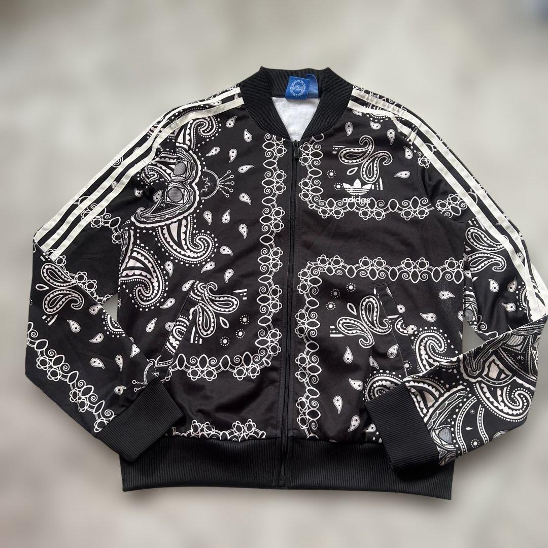 Adidas Originals Track Jacket Top, All-over Paisley Print, M
