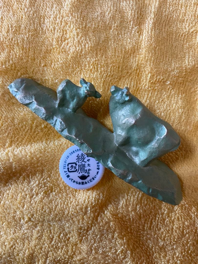 Paperweight, Cow Family, Calligraphy, [New, Unused Item]