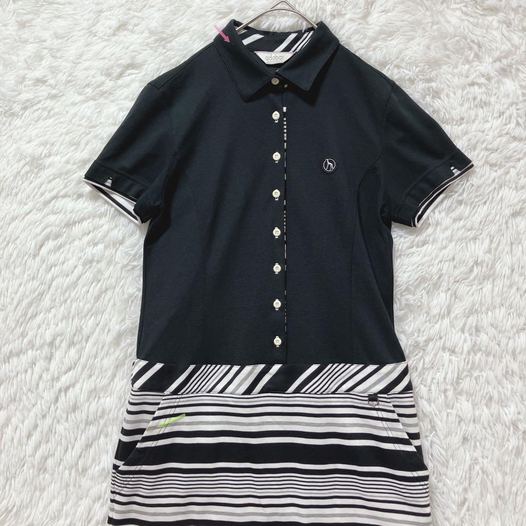 【訳あり】adabat Adabat Polo Dress, Short Sleeve, Made in Japan, Golf Wear