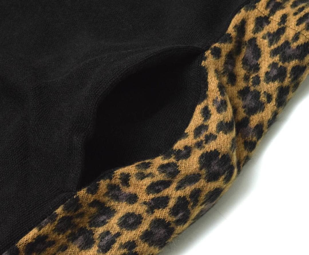 Unused 36,000 yen Munitalp Autumn/Winter Shaggy Dress 40 (M) Leopard