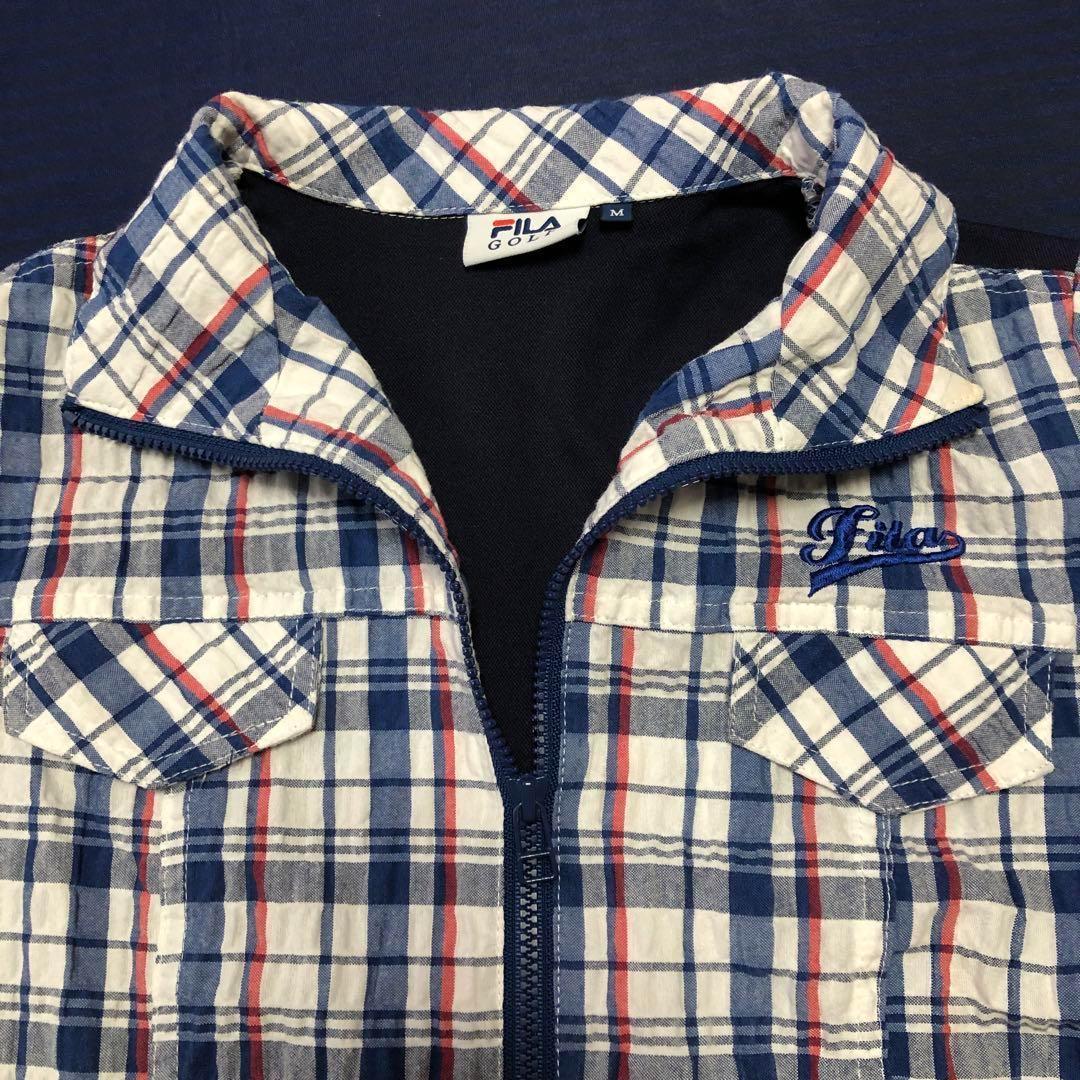 FILA Plaid Zip-Up Dress M Golf ★★